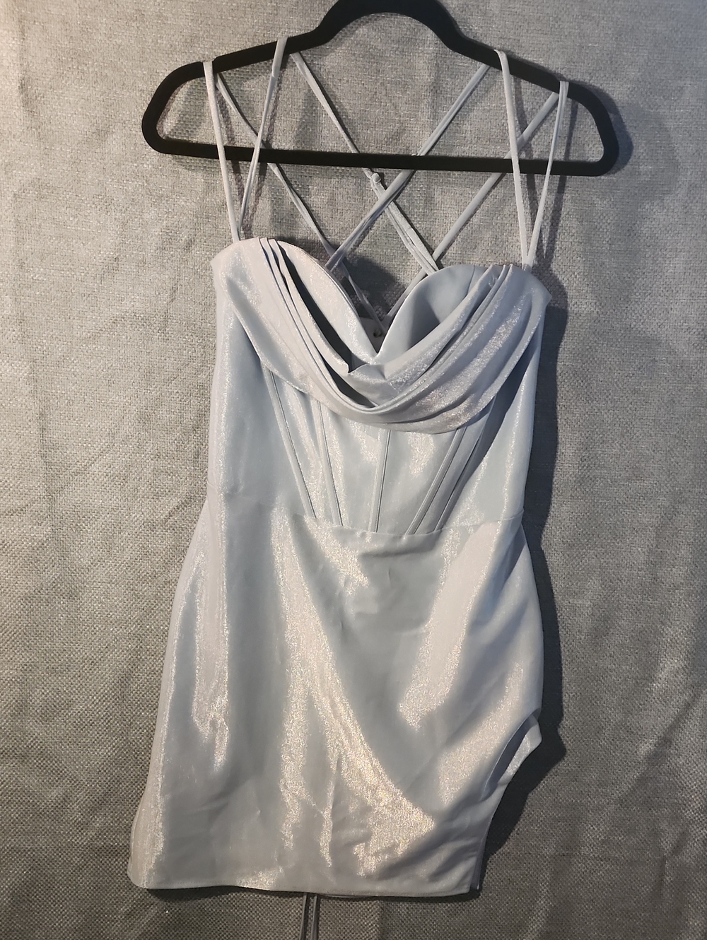Ice Blue Mini Dress Size 6. NWT